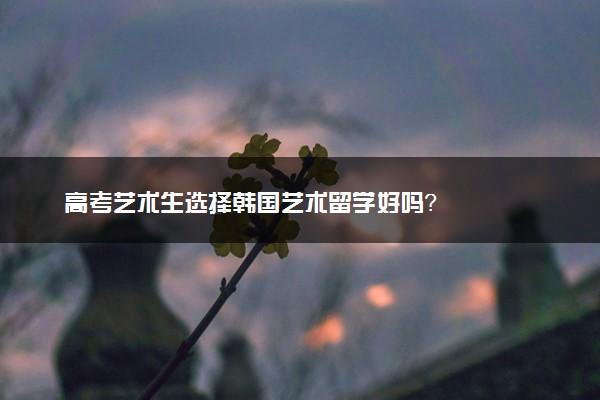 高考艺术生选择韩国艺术留学好吗？