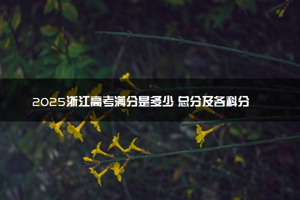 2025浙江高考满分是多少 总分及各科分值