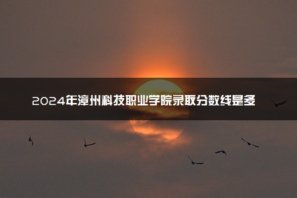 2024年漳州科技职业学院录取分数线是多少 各省最低分数线及位次