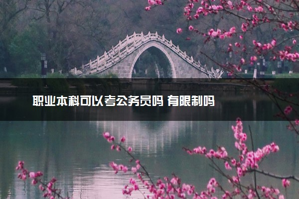 职业本科可以考公务员吗 有限制吗