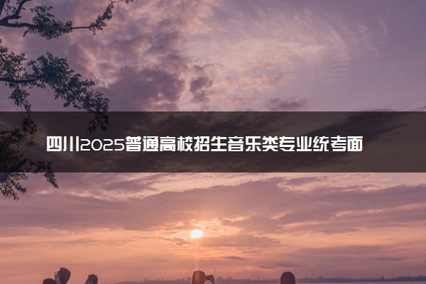 四川2025普通高校招生音乐类专业统考面试时间是哪天