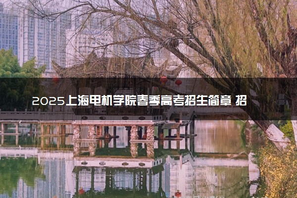 2025上海电机学院春季高考招生简章 招生专业及计划