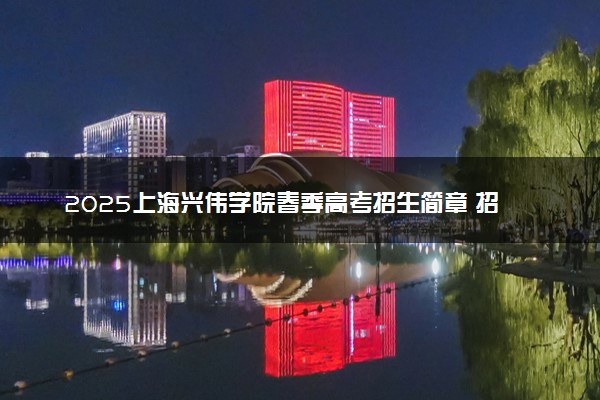 2025上海兴伟学院春季高考招生简章 招生专业及计划
