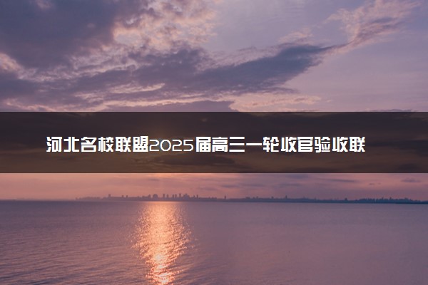 河北名校联盟2025届高三一轮收官验收联考各科试题及答案