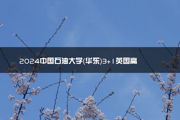 2024中国石油大学（华东）3+1英国高等教育文凭项目招生简章