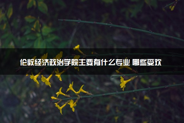 伦敦经济政治学院主要有什么专业 哪些受欢迎