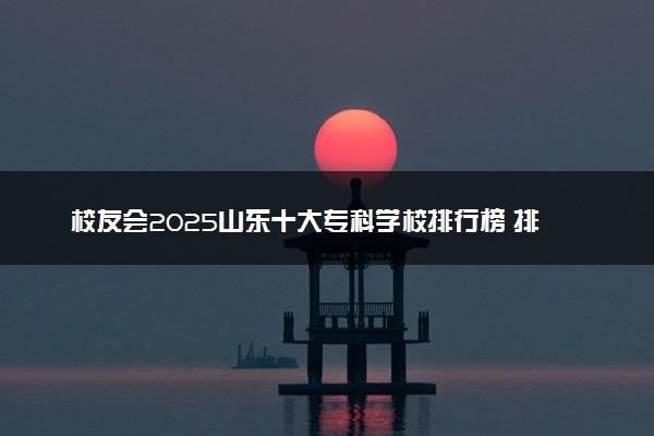 校友会2025山东十大专科学校排行榜 排名前10高职院校
