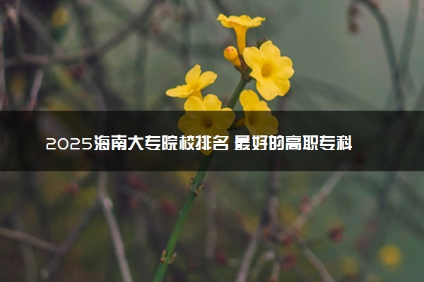 2025海南大专院校排名 最好的高职专科大学排行榜