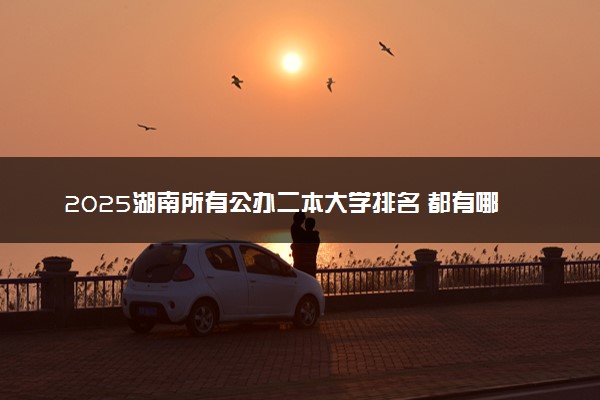 2025湖南所有公办二本大学排名 都有哪些二本院校