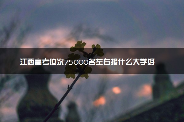 江西高考位次75000名左右报什么大学好（2025年参考）