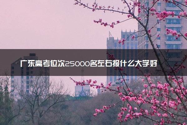 广东高考位次25000名左右报什么大学好（2025年参考）
