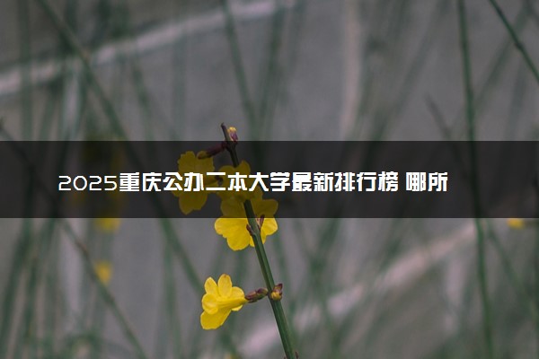 2025重庆公办二本大学最新排行榜 哪所院校厉害