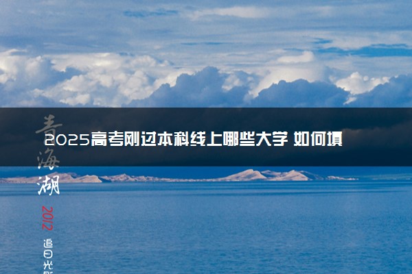 2025高考刚过本科线上哪些大学 如何填报志愿