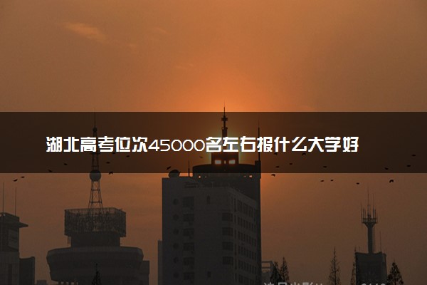 湖北高考位次45000名左右报什么大学好（2025年参考）