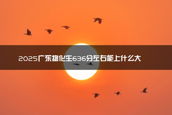 2025广东物化生636分左右能上什么大学 可以报考的院校名单