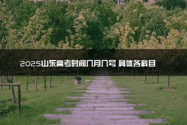 2025山东高考时间几月几号 具体各科目考试时间安排