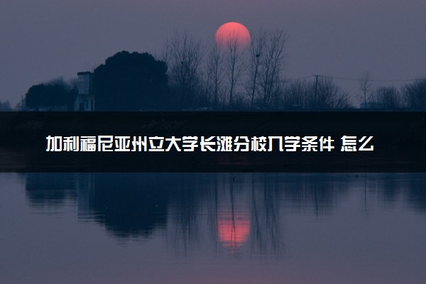 加利福尼亚州立大学长滩分校入学条件 怎么考进去