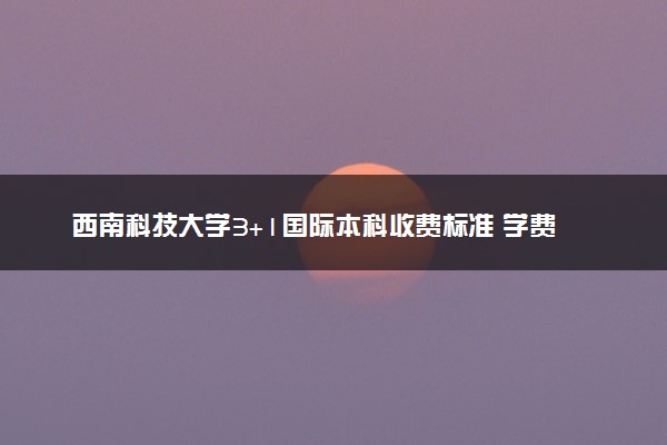 西南科技大学3+1国际本科收费标准 学费多少钱