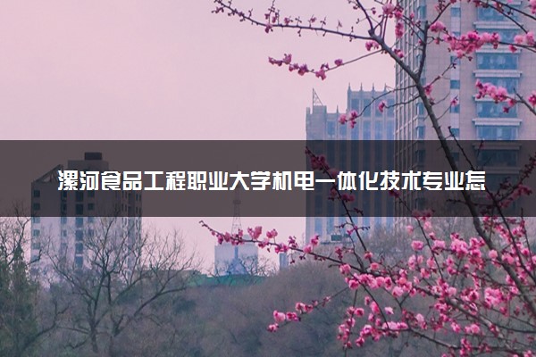 漯河食品工程职业大学机电一体化技术专业怎么样 录取分数线多少