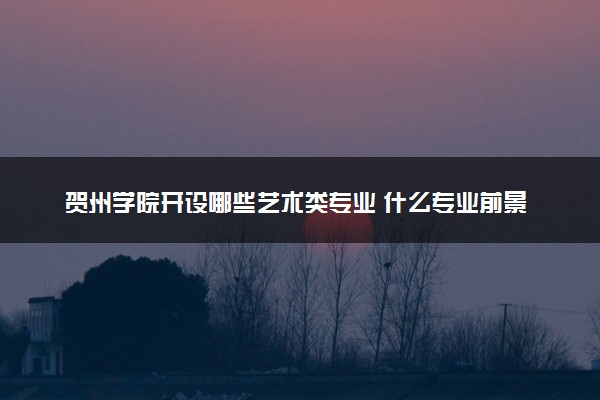贺州学院开设哪些艺术类专业 什么专业前景好