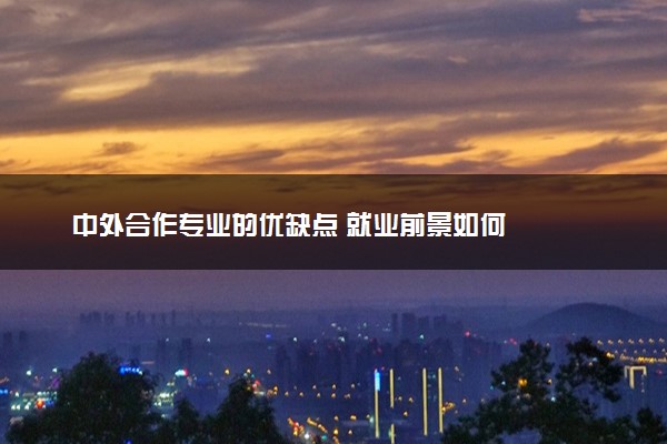 中外合作专业的优缺点 就业前景如何