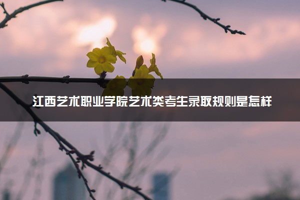 江西艺术职业学院艺术类考生录取规则是怎样的 有哪些要求