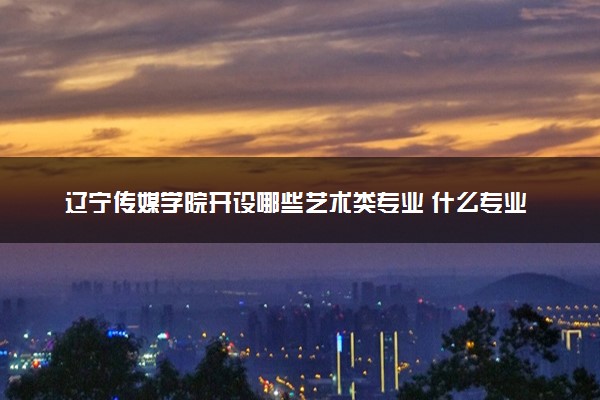 辽宁传媒学院开设哪些艺术类专业 什么专业前景好