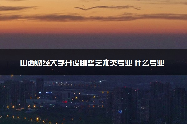 山西财经大学开设哪些艺术类专业 什么专业前景好