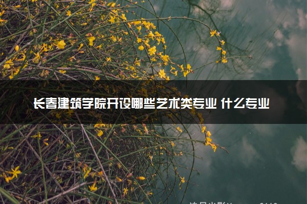 长春建筑学院开设哪些艺术类专业 什么专业前景好