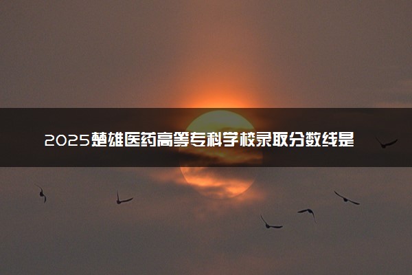 2025楚雄医药高等专科学校录取分数线是多少 各省最低分数线汇总