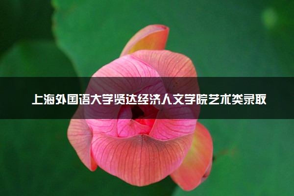 上海外国语大学贤达经济人文学院艺术类录取分数线是多少 各省分数整理