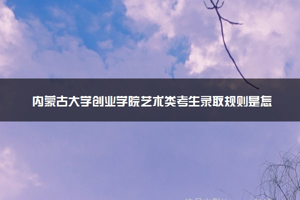 内蒙古大学创业学院艺术类考生录取规则是怎样的 有哪些要求