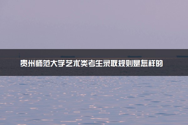 贵州师范大学艺术类考生录取规则是怎样的 有哪些要求