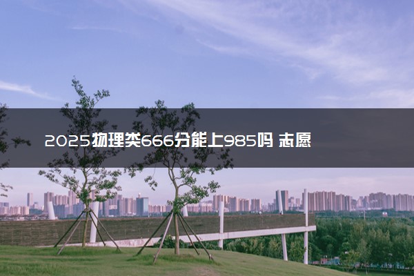 2025物理类666分能上985吗 志愿填报策略有哪些