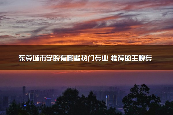 东莞城市学院有哪些热门专业 推荐的王牌专业