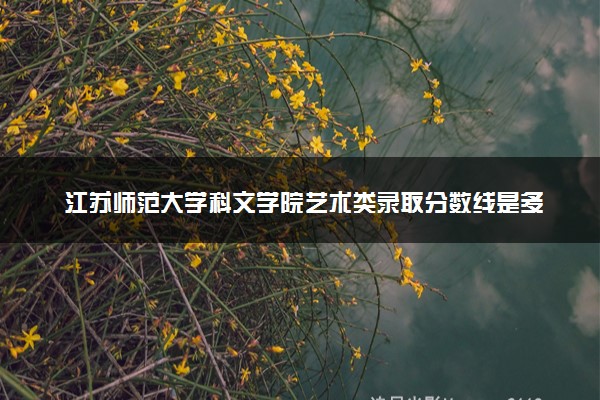 江苏师范大学科文学院艺术类录取分数线是多少 各省分数整理