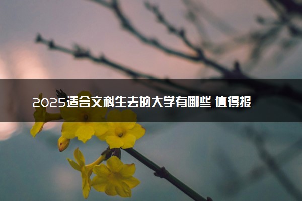 2025适合文科生去的大学有哪些 值得报的院校推荐
