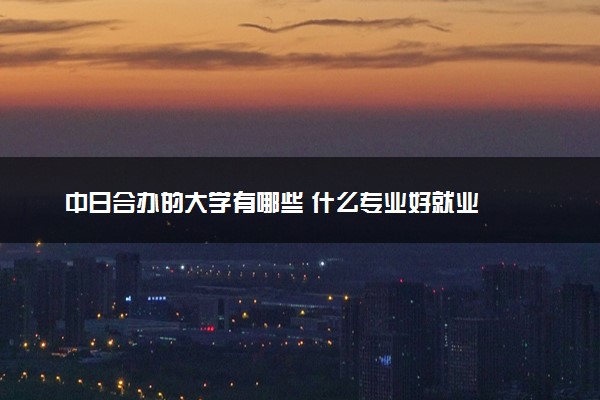 中日合办的大学有哪些 什么专业好就业