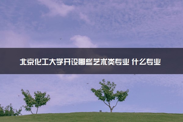 北京化工大学开设哪些艺术类专业 什么专业前景好