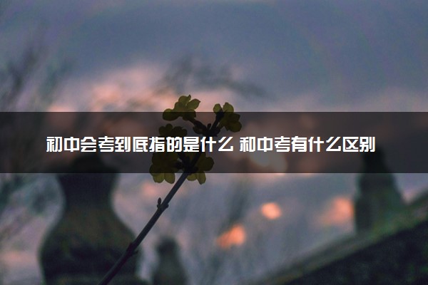 初中会考到底指的是什么 和中考有什么区别