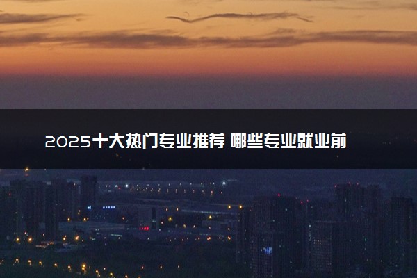 2025十大热门专业推荐 哪些专业就业前景好