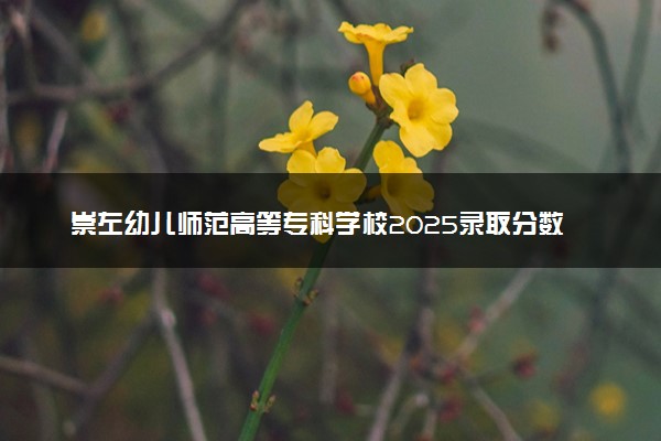 崇左幼儿师范高等专科学校2025录取分数线整理 最低多少分可以考上