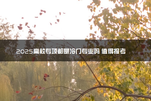 2025高校专项都是冷门专业吗 值得报考吗