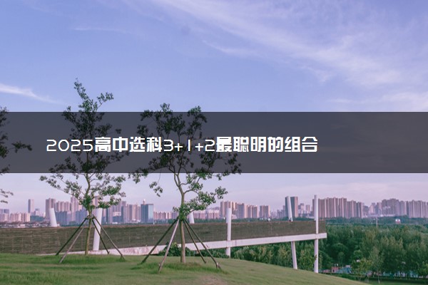 2025高中选科3+1+2最聪明的组合 有什么推荐