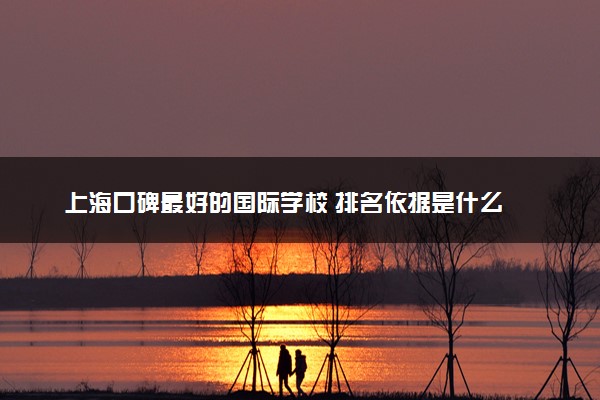 上海口碑最好的国际学校 排名依据是什么