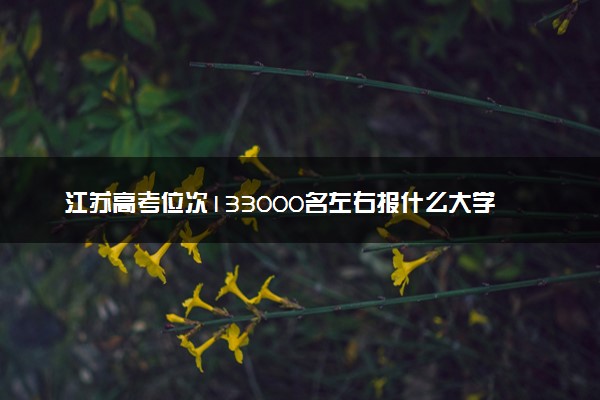 江苏高考位次133000名左右报什么大学好（2025年参考）