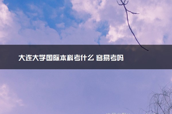 大连大学国际本科考什么 容易考吗
