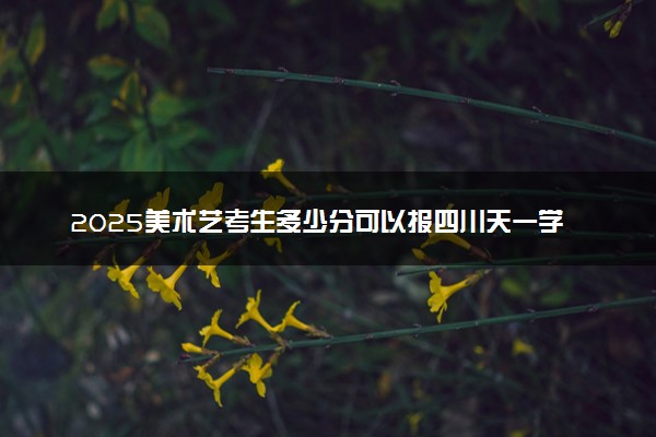 2025美术艺考生多少分可以报四川天一学院