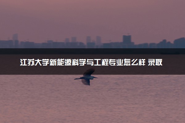 江苏大学新能源科学与工程专业怎么样 录取分数线多少