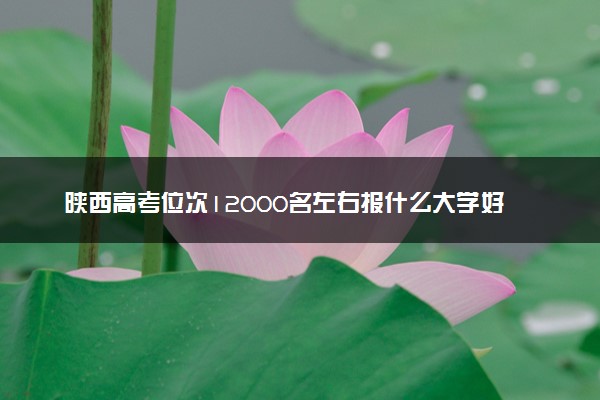 陕西高考位次12000名左右报什么大学好（2025年参考）